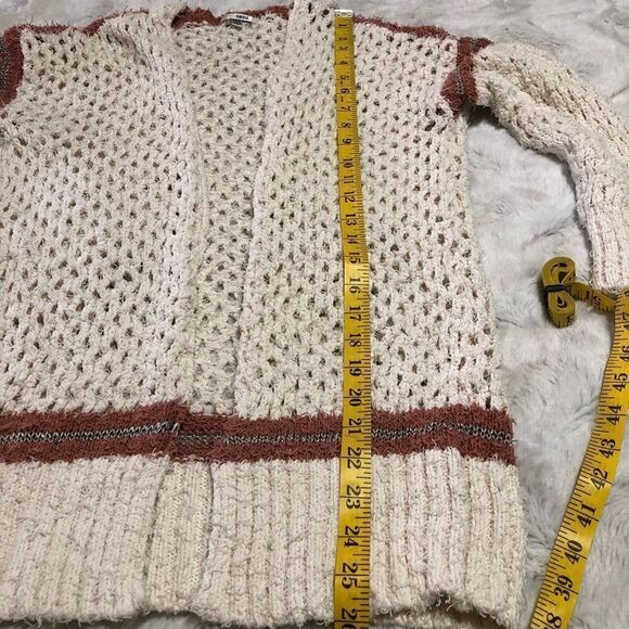 𝅺amuse Society Malita mesh knit open cardigan size XS/S - Picture 6 of 9